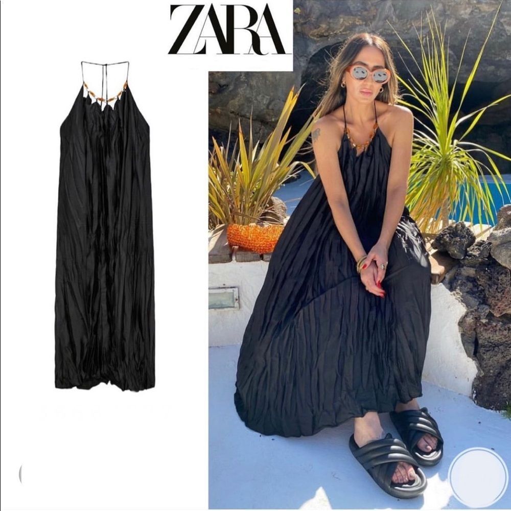 NWT ZARA WRINKLE LOOK OVERSIZED DRESS